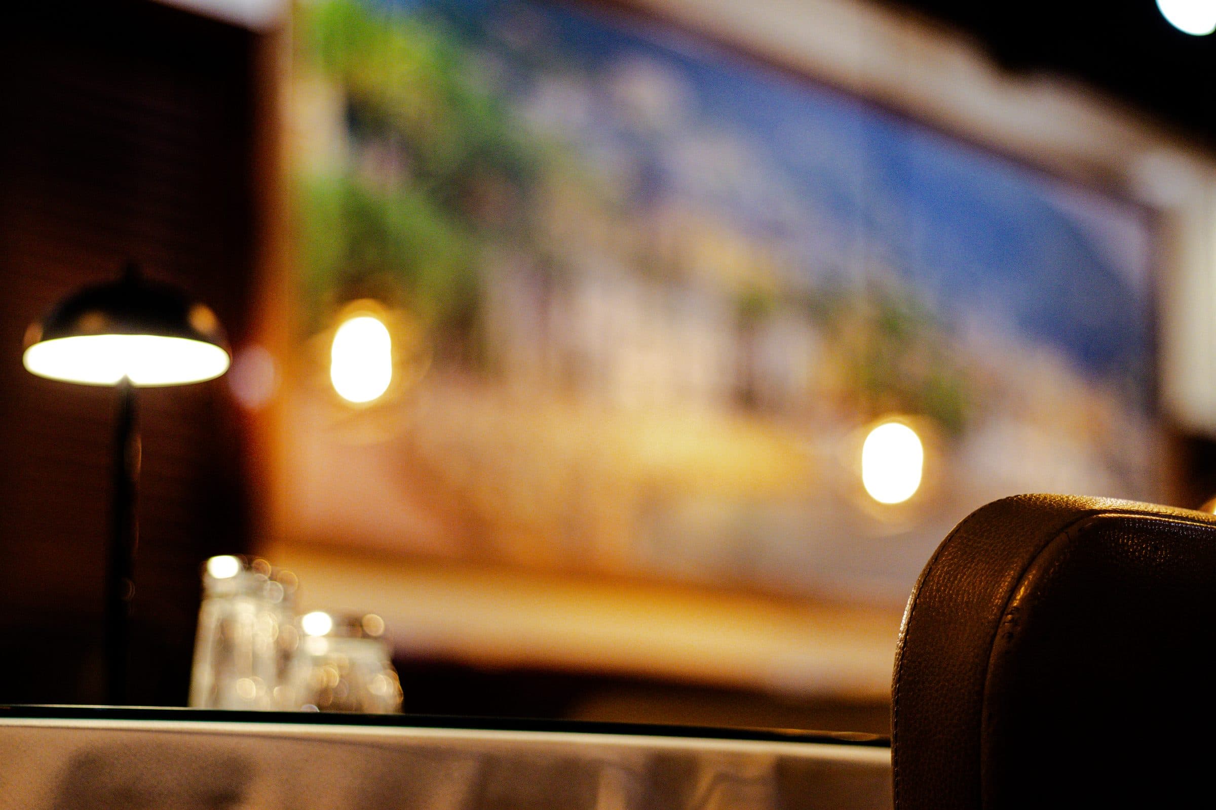 La Bocca's dining room at night