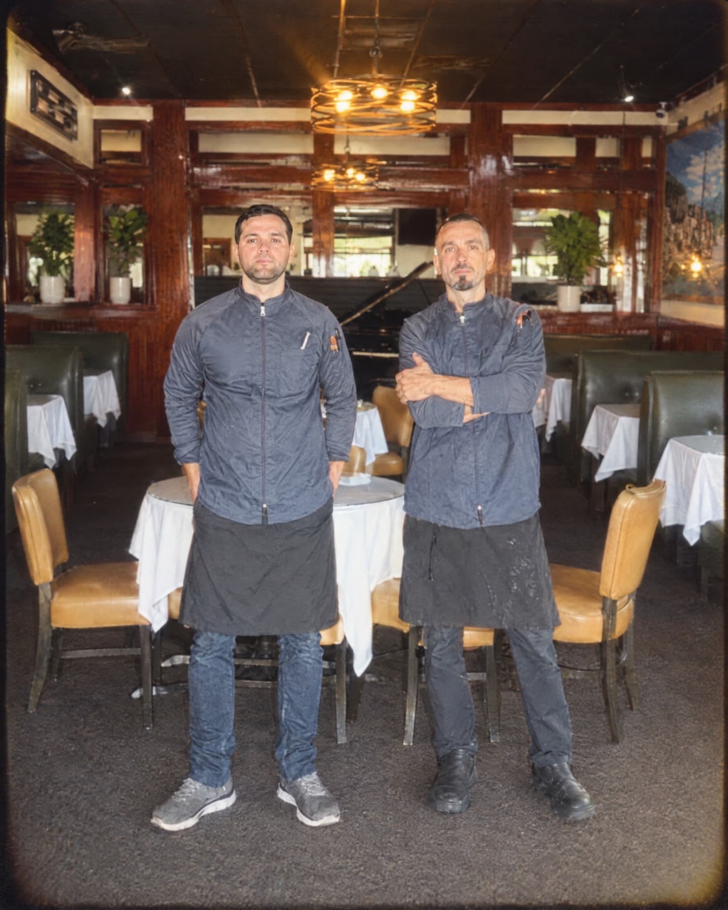 Owners Rinor Neziri (left) and Tony Avanzare (right) in La Bocca's dining room before opening